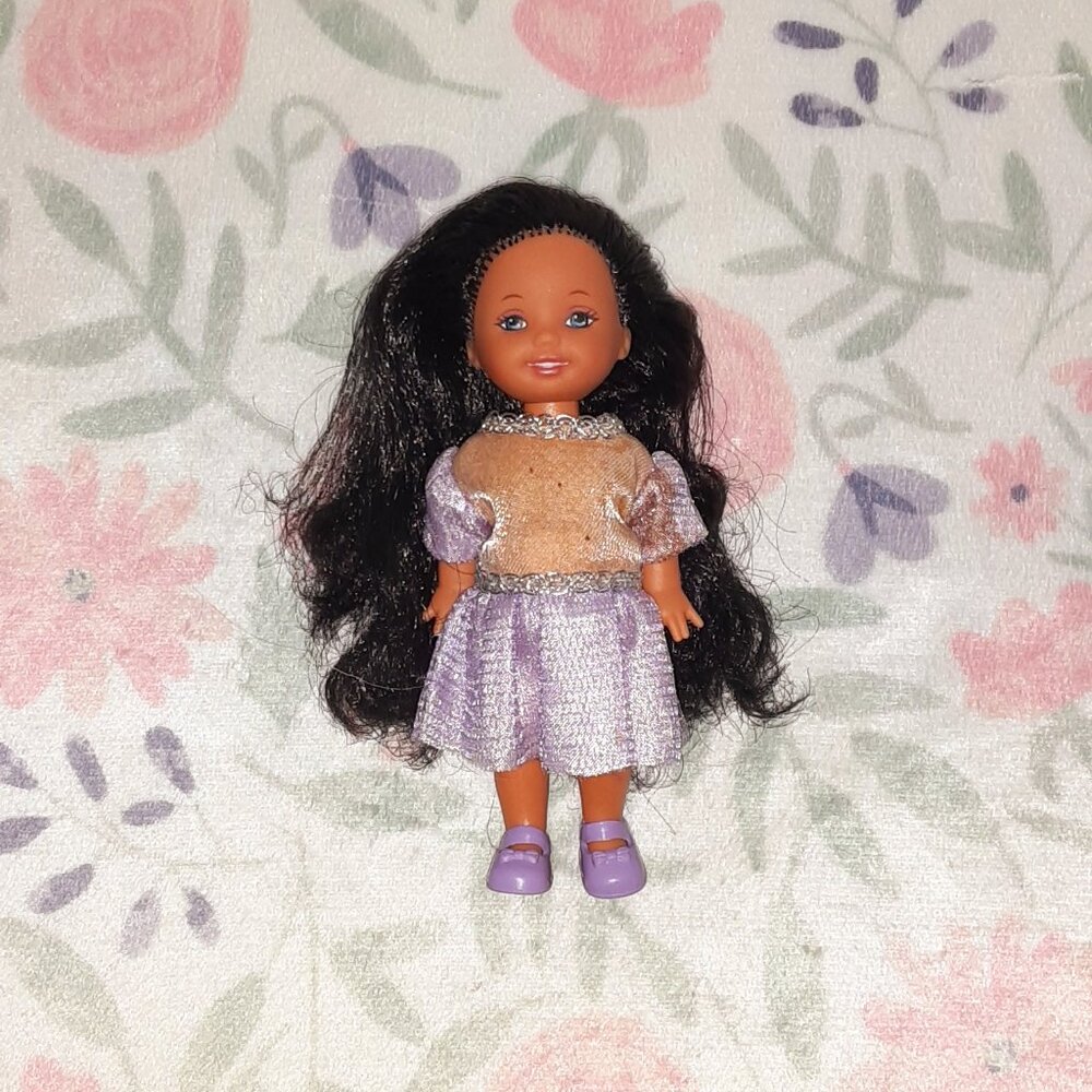 Mattel's Kelly Barbie's little sister articulated knees black hair